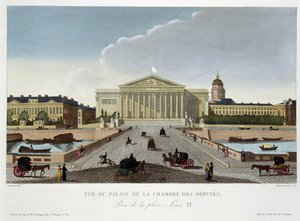 Vue du Palais de la Chambre des Députés - dans « Vues de Paris » par Courvoisier - Unknown artist