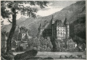 Vue du château de Vizille en Isère.