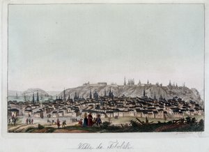 Vue de la ville de Fabolsk, Sibérie. Dans « Le costume ancien et moderne » - Unknown artist
