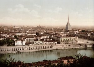 Vue de la ville de Turin (Torino) en Italie en 1890 - Unknown artist