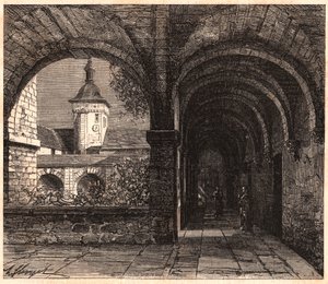 Vue du cloître de l