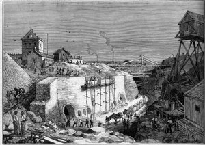 Vue du chantier des réservoirs d
