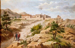 Vue de la maison du patriote italien et héros du Risorgimento Giuseppe Garibaldi (1807-1882) à Caprera (Sardaigne)