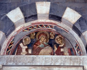Vierge entre saint Nicolas et saint Laurent - Unknown artist