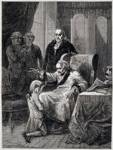 Voltaire enseignant le petit-fils de Franklin - dans « L