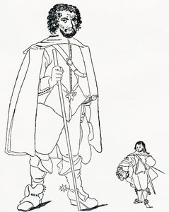 Walter Parsons et Sir Jeffrey Hudson, extrait du Strand Magazine publié en 1894. - Unknown artist