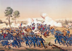 Guerre de 1870 : la charge des cuirassiers à la bataille de Froeschwiller-Woerth le 06/08/1870 qui a vu la victoire de l