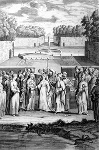 Mariage selon le rite hébraïque. Gravure du 19ème siècle. - Unknown artist