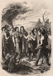 Cérémonie de mariage chez les Germains. Gravure de 1868 dans « Histoire de Belgique depuis les temps primitifs jusqu
