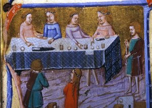 Banquet de femmes. Miniature d