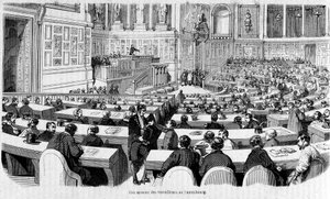 Comité des ouvriers au Palais du Luxembourg (Sénat), révolution de 1848 - Unknown artist