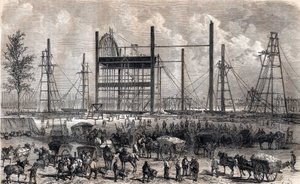 Travaux du Champ de Mars à Paris fin avril 1866 - gravure de 1867 - Unknown artist