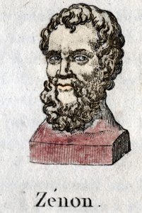 Zénon de Cition (v. 335 - v. 264 av. J.-C.), philosophe grec. Gravure de 1822.