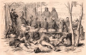 Groupe de zouaves se reposant au camp de Châlons - Unknown
