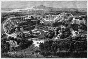Vue générale du jardin d