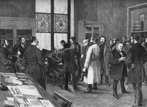 Dans le cabinet de Louis Pasteur en 1886. - Unknown artist