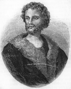 Portrait de Mathurin Régnier. Poète français (1573-1613) Gravure de 1866. - Unknown artist