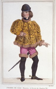 Portrait de Pierre de Giac, favori de Charles VII, ministre et surintendant des finances. Gravure de 1830 - Unknown artist