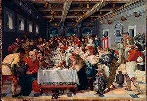 Les noces de Cana Les personnages sont vétus à la vénitienne - Unknown artist