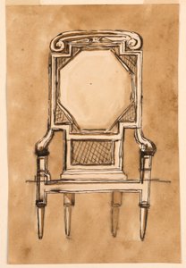 Dessin, chaise, 1780-1790 - Unknown artistUnknown artist