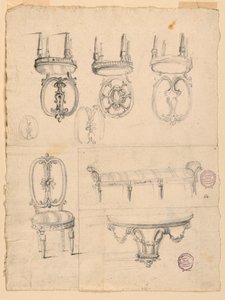 Dessins, chaises et croquis d
