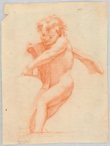 Dessin, enfant soutenant un objet ou une structure, 1750-1800 - Unknown artistUnknown artist