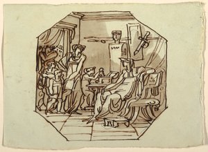 Dessin, Cornelia, Mère des Gracques, Palais Cavina, Faenza, 1816 - Unknown artistUnknown artist