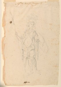Dessin, création de costumes : Afrique pour un ballet, vers 1720 - Unknown artistUnknown artist