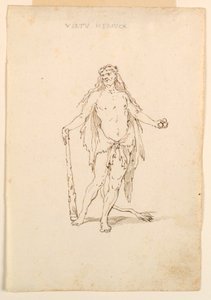 Dessin, Création de costumes : Force héroïque pour un ballet, vers 1720