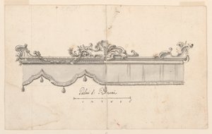Dessin, Cresting of a canopy (V : figure sketches), ca. 1750-75 - Unknown artistUnknown artist