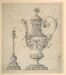 Dessin, Pichet décoré et cloche à main, 1860-80 - Unknown artistUnknown artist