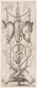 Estampe, ornements ou grotesques (ornement grotesque), vers 1653 - Unknown artistUnknown artist