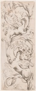 Estampe, ornements ou grotesques (ornement grotesque), vers 1653 - Unknown artistUnknown artist