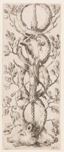 Estampe, ornements ou grotesques (ornement grotesque), vers 1653 - Unknown artistUnknown artist