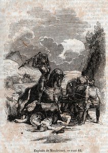 Gravure de 1851 de « Roland furieux » - Unknown artist