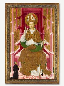 Un saint évêque avec un donateur (Saint Louis de Toulouse ?) - Unknown artist