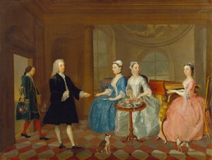 Une famille servie avec du thé, peut-être la famille Carter - Unknown artist