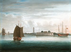 Un fort sur la rivière Canton, 1ère guerre de Chine, vers 1840