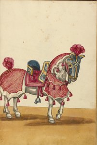 Un cheval en armure - Unknown artist