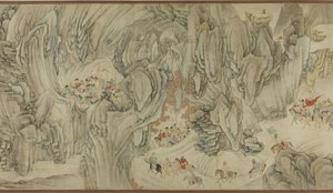 Une chasse dans les montagnes du ciel - Unknown artist