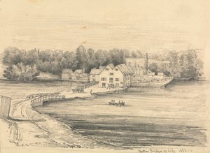 Une grande ferme sur un lac