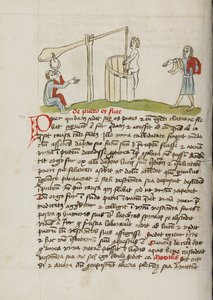 Un homme grimpant dans un puits - Unknown artist