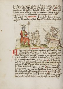 Un singe à genoux devant Jupiter - Unknown artist
