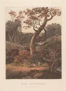 Une paire : Chasse au renard; (1) Renard sortant du couvert - Unknown artist