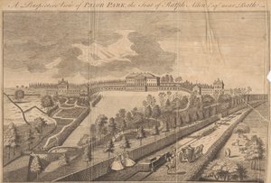 Vue en perspective de Prior Park, la résidence de Ralph Allen Esq. près de Bath - Unknown artist