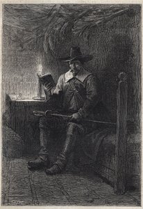 Un Puritain écossais - Illustration du 19e siècle pour le roman historique « Les Puritains d