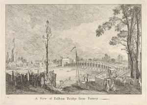 Vue du pont de Fulham depuis Putney - Unknown artist