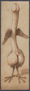 Phallus ailé en forme d