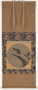 Un oiseau sur une souche de bambou - Unknown artist