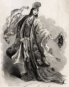 Une danseuse à la cour de Kamakura, une ville que le shogun Minamoto no Yorimoto (1147-1199) a choisie comme capitale à une époque où son pouvoir politique dépassait celui du Mikado (l